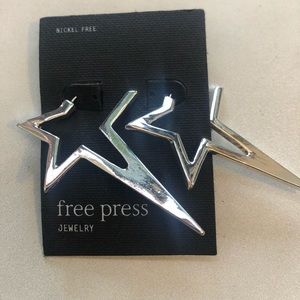 Silver Star Earrings